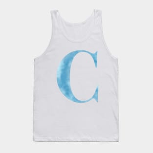 Clouds Blue Sky Initial Letter C Tank Top